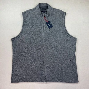 NWT Daniel Cremieux Sweater Vest Men's XL Gray Marled Cotton Full Zip Outdoors - Picture 1 of 15