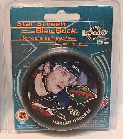 InGlasCo Star Screen Play Puck MINNESOTA WILD  Marian Gaborik NHL SOUVENIR Cover