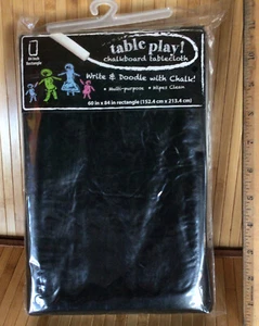 Mantel de pizarra negra Town & Country 60 X 84" para escribir vinilo fiesta juego nuevo con etiquetas - Imagen 1 de 4