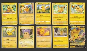 Pikachu Pokemon Karten Sammlung 10er Set Pikachu Englisch NM V Ultra Rare Holo - Bild 1 von 1