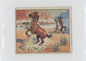 1949 Bowman Wild West Cowboy Life Roping Wild Horses #E-2 rp9