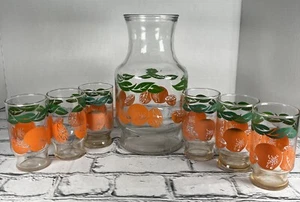 ANCHOR HOCKING JARRA DE JUGO DE NARANJA Y 6 VASOS - Imagen 1 de 6