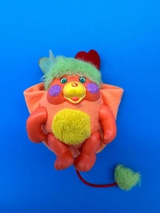 1986 Mattel Pocket Popples Orange Green Yellow Loose - Picture 1 of 3