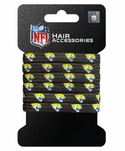 NFL Jacksonville Jaguars Haarschmuck 6 elastische Pferdeschwanzbänder - Bild 1 von 1