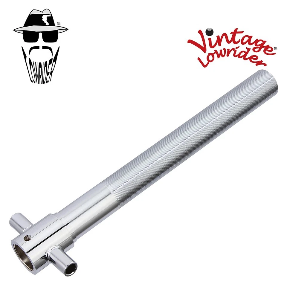 Vtg Lowrider Bicycle Spring Fork 9 1/2" Steering Tube 1-1/8" Threaded Chrome - Image 1 of 1