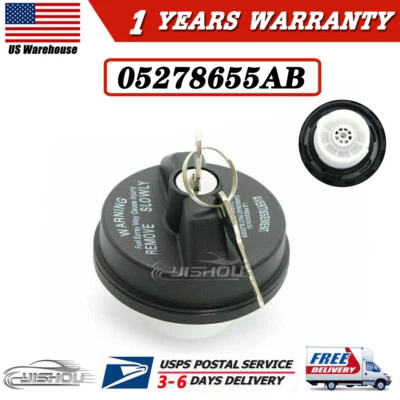 Nueva tapa de combustible de gasolina con bloqueo para Chrysler Jeep Dodge Ram 2001-2021 5278655AB Estados Unidos Foto 1 de 4