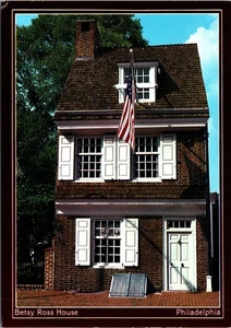 Postal de la primera bandera americana de Betsy Ross House Philadelphia - Imagen 1 de 2