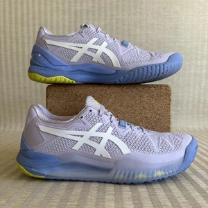 Asics Gel Resolution 8 Murasaki Tennis Shoes Womens Size 8 Lavender Hard Court - Picture 1 of 19