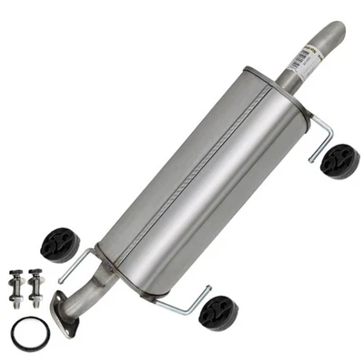 Stainless Exhaust Muffler w/ Hangers & Bolts fits: 2009-2011 Nissan Versa 1.6L - Image 1 of 4