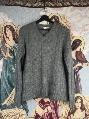 Suéter para mujer J Crew gris medio tejido mezcla de alpaca mohair difuso suave Foto 1 de 4