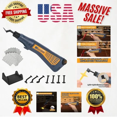 Lixadeira sem fio leve com 8 cabeças de moagem - Perfeita para detalhes finos - Imagem 1 de 4