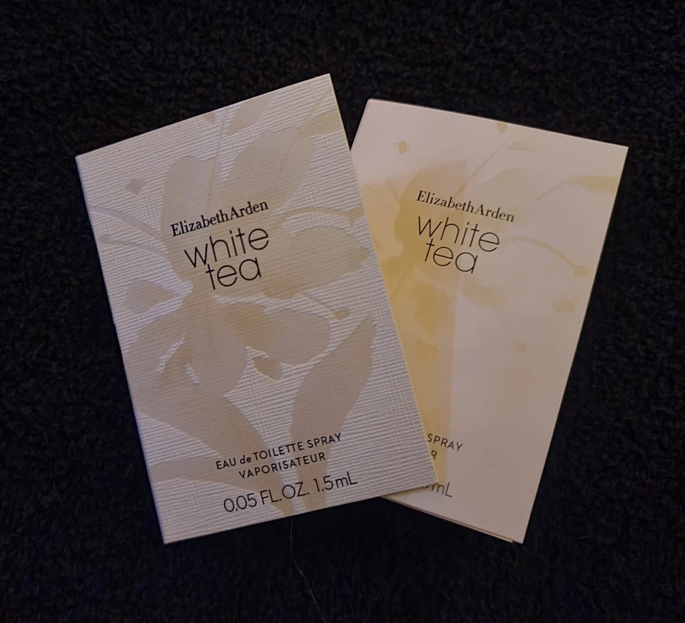 Par de muestras de eau de toilette de té blanco Elizabeth Arden .06 OZ Muestras Foto 1 de 1