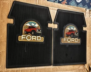 Vintage FORD Truck Rubber Floor Mats plasticolor Rare 1970s.. Cool Graphics! - Picture 1 of 10