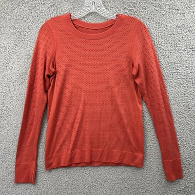 Lululemon Breeze By Escuadrón Manga Larga Ladrillo Naranja Atlético Athleisure Para Mujer 4 Foto 1 de 4