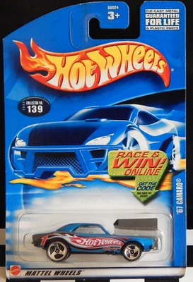 '67 Camaro Chevy Muscle Car Hot Wheels Basic Mainline 2002-139 chasis de metal Foto 1 de 4