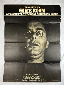 M.L. POSTER SALA GIOCHI D'ARC GALLERY NYC LES LEVINE 1977 - Foto 1 di 10