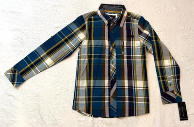 NUEVO CON ETIQUETAS Camisa de vestir manga larga con botones Sean John para niños talla S (8) Foto 1 de 2