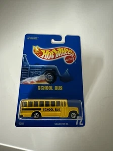 1990 Hot Wheels Blue Card Main line School Bus BW Wheels #72 1795 - Picture 1 of 7