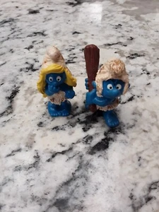 RARE Smurfs Caveman ONLY Smurf 20427 Figure Stone Age 1994 Schleich Peyo Smurf - Picture 1 of 3