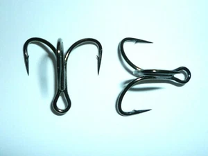 (25) Mustad KVD-Elite TG76NP-BN Short-Shank 1X Triple-Grip (Size 2) UltraPoint - Picture 1 of 3