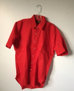 vintage 80s RED work shirt GOLD STAR CANADA L NOS - Picture 1 of 4