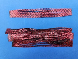 10  Red Chrome silicone skirt Tabs replacement material  Spinner bait jig lure - Picture 1 of 1