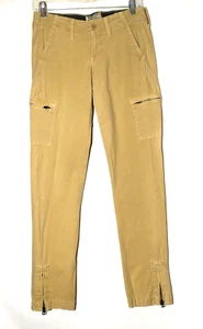 Vtg Lucky Brand Standard Uniform Supplier Khaki Cotton Cargo Pants 0/25 30x30 - Picture 1 of 8