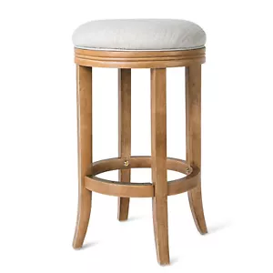 Maven Lane Eva Backless Swivel Stool, Weathered Oak,Counter Height(Open Box) - Picture 1 of 6