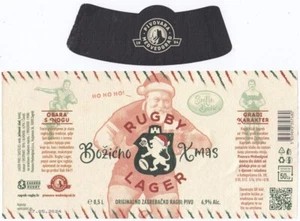 Zagreb Rugby Christmas 2023 Lager Beer Label /Sticker (Medvedgrad, Croatia) - Picture 1 of 1
