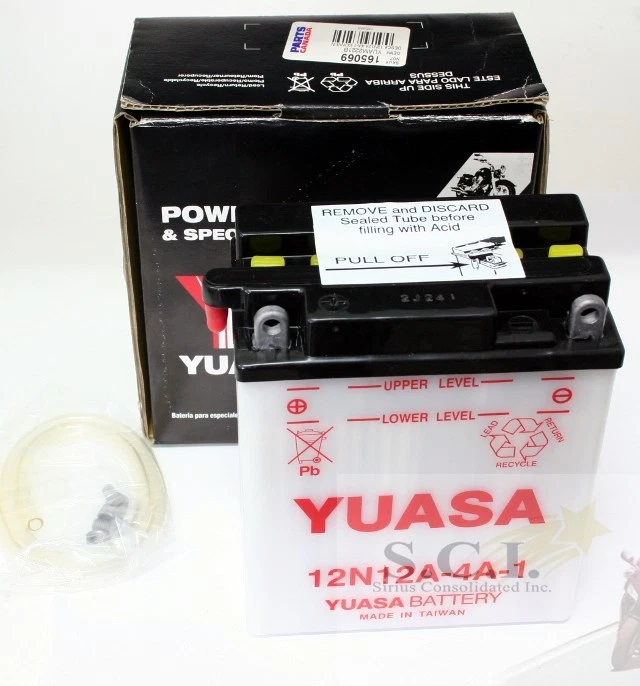 HONDA CB350 CL350 CB450 CL450 CB360 CB400F CB500T 12N12A-4A-1 YUASA BATTERY - Image 1 of 4