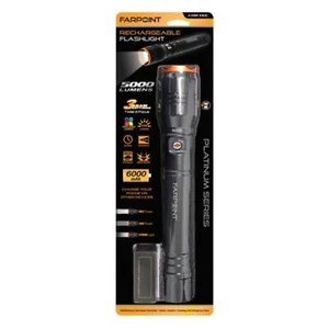 Farpoint 5000 LED superhelle wiederaufladbare Taschenlampe mit P-Bank für Notfall - Bild 1 von 7