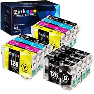 E-Z Ink 126 Compatible Ink Cartridges 12-Pack For Epson WorkForce Printers - Image 1 of 4