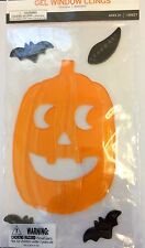  Halloween Jack O Lantern Pumpkin Bats Window Gel Sticker Cling Decor