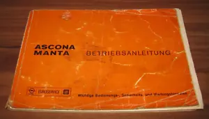 Opel Ascona Manta 1976 Control Operating Instructions Manual (D) Automobilia - Picture 1 of 13