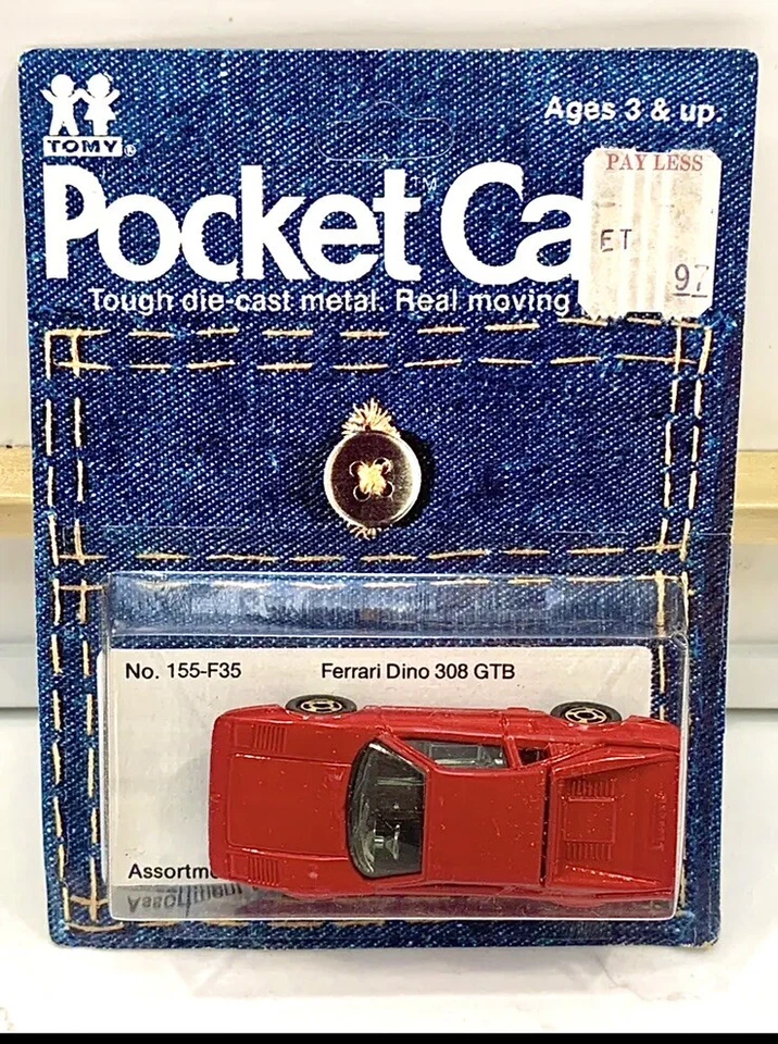 Tomy Pocket Cars Ferrari Dino 308 GT Nuevo En Paquete 1977 Nuevo Antiguo Stock 155-F35 Foto 1 de 3