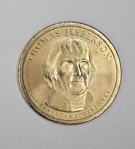 1$ THOMAS JEFFERSON 3RD President (1801-1809) 2007 (D) US One Dollar Coin - Picture 1 of 9