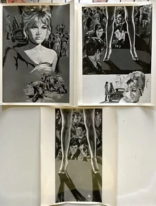 3x VINTAGE SET PROVA DI STAMPA MANIFESTI CINEMA LUX FILM GIOVENTù DI NOTTE - Picture 1 of 2