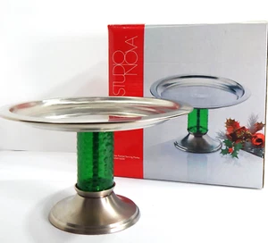 STUDIO NOVA ZINN SERVIERPLATTE MIT FUSS URLAUB LEUCHTENDER KUCHENSTÄNDER WOHNKULTUR - Bild 1 von 15