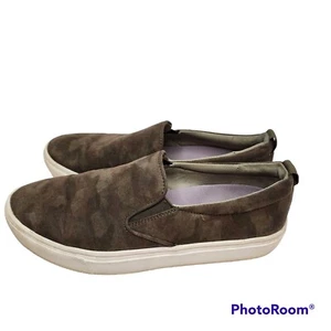 Dr Scholls Camo Green Slip On Loafer Shoe Womens Size 7 Sneaker - Picture 1 of 9