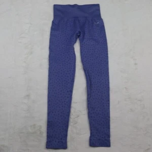 Puma High Waisted Workout Leggings Purple Dot Yoga Pants Women's Size Small - Picture 1 of 9