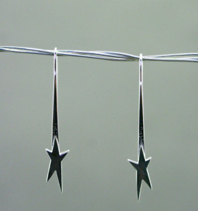 925 Sterling Silver Shooting Star Long Earrings Women Dangle Jewelry Earrings