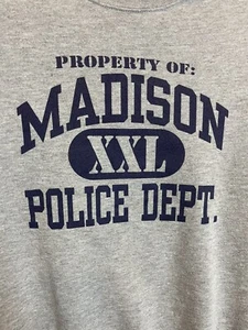 Vintage 90s 1991 Wisconsin Police Dept XXL Crewneck Sweatshirt Adult M Gray - Bild 1 von 7