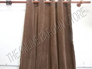 Ballard Designs Essential Grommet Velvet Drapes Panels Curtains Latte 54x96 - Picture 1 of 2