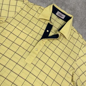 Vintage The Titleist Collection Polo Shirt Mens Large Yellow Single Stitch Japan - Picture 1 of 10