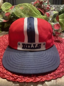 Vintage Buffalo Bills Cap Hat Snapback Made in USA Red White Blue GO BILLS - Picture 1 of 12
