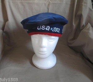 (1) NEW 2002 Salt Lake Winter Olympics Beret USA Navy Blue Roots cap hat  - Picture 1 of 8