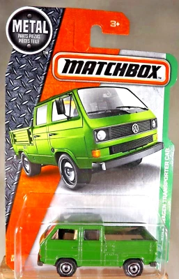 Matchbox 95/125 Explorers 2016 Volkswagen Transporter cabina verde sin material de cama Foto 1 de 4