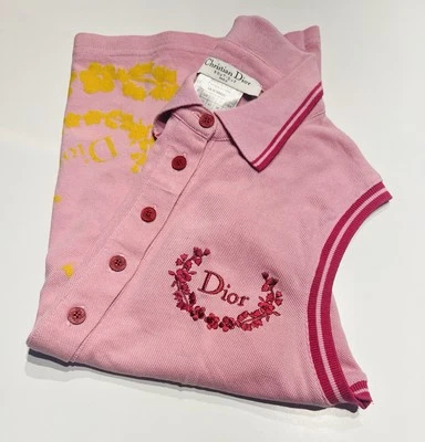 Top vintage otoño 2004 Christian Dior Galliano rosa amarillo para mujer Foto 1 de 4