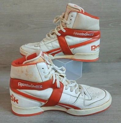 Zapatillas de baloncesto Reebok vintage de caña alta años 80 originales retro 13,5 naranja Foto 1 de 4