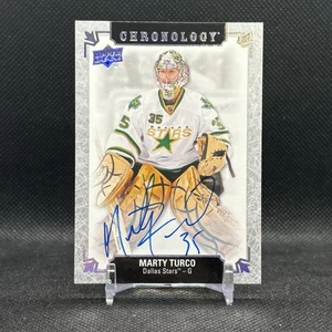 2018-19 Upper Deck Chronology MARTY TURCO On Card Auto Dallas Stars Goalie - Picture 1 of 2